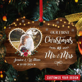 Personalized First Christmas as Mr and Mrs Ornament Wedding Marriage Aluminum Ornaments Keepsake Gifts Hanging Christmas Tree Decorations